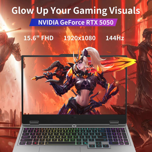 LOQ 15 Gaming Laptop RTX 5050 -Intel Core I5-13450Hx Beat Ryzen 7 7435HS -15.6 FHD Display G-SYNC- 32GB RAM -2TB SSD -Backlit Keyboard -2025 Portatil Gamer PC -Windows 11 -Webcam