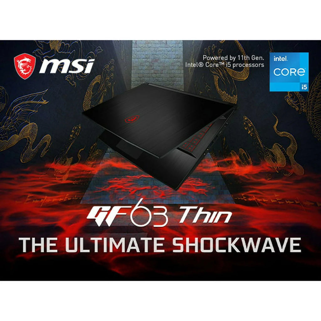 New  GF63 Thin 15.6 Inch Full HD 144Hz Gaming NVIDIA Geforce RTX 3050 Intel Core I5-11400H 64GB RAM 2TB SSD Wifi 6; Bluetooth 5.1 Windows 11 Pro Black